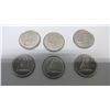 Image 1 : Lot of 6 1991 Canadian Dimes