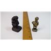 Image 1 : 2 Small Metal Statues