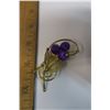 Image 1 : Golden Purple Floral Broach