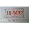 Image 1 : 1979 U Drive Yukon Plate