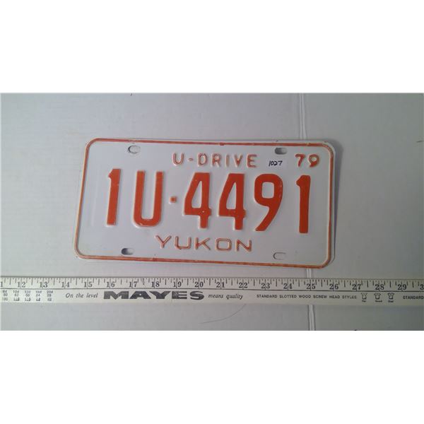 1979 U Drive Yukon Plate