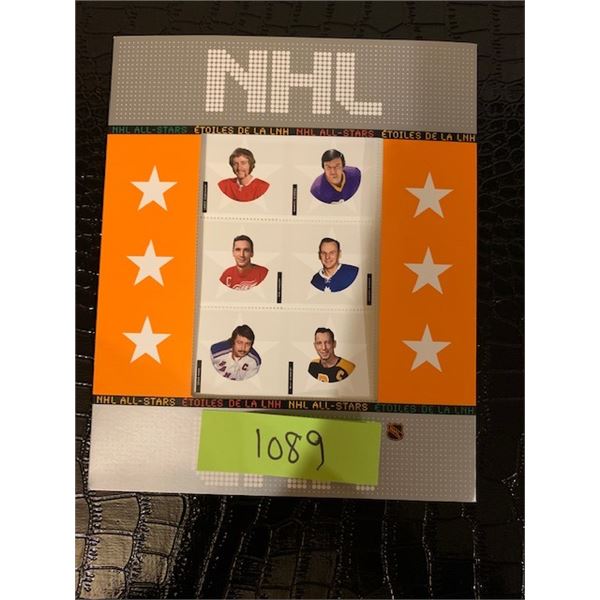 1089  NHL ALL STARS 2004 COLLECTOR SOUVENIR SHEET FOLDER, WITH SHEET OF STAMPS, 5TH IN THE SERIES OF