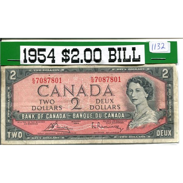 1954 Canadian $2 Bill