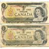 Image 3 : 10x 1973 Canadian $1 Bills