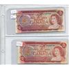 Image 1 : 2x 1974 Canadian $2 Bills