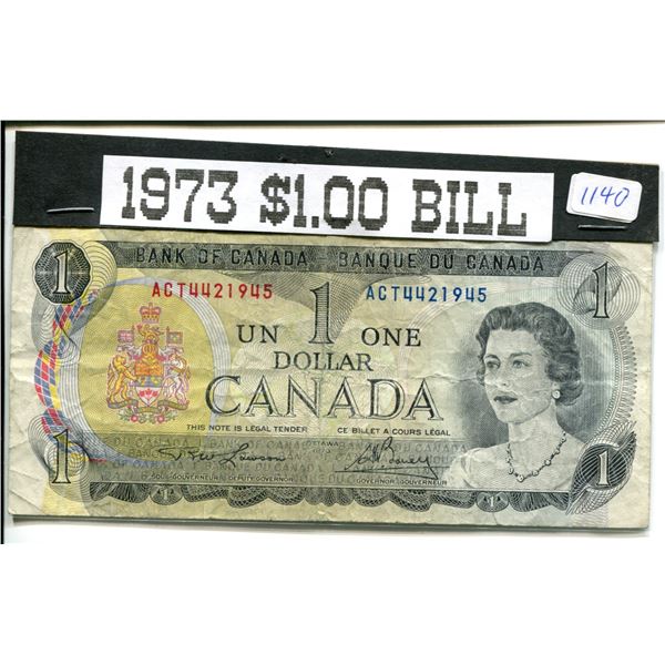 1973 Canadian $1 Bill