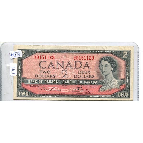 1954 Canadian $2 Bill