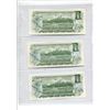 Image 2 : Lot of 3 1973 Canadian $1 Bills