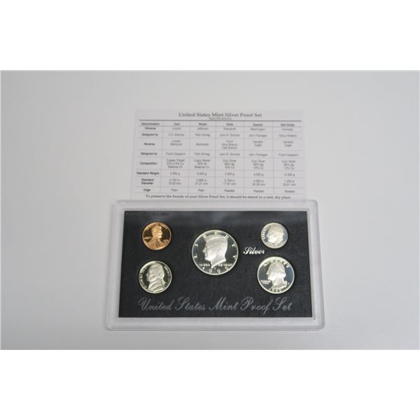 US Year Set - Proof 1992 5 Coin Set - 1, 5, 10, 25, 50 Cent