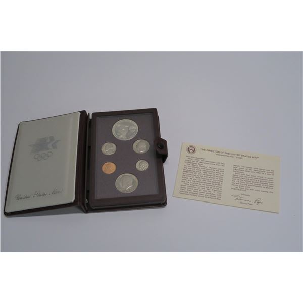 US Prestige Set - 1983 US Mint 6 Coin Set - $1 is .900 Silver Olympic