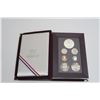 Image 1 : US Prestige Set - 1992 US Mint 7 Coin Set (2x 50 Cent) - $1 is .900 Silver