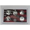 Image 2 : 2007 SPCL 14 Coin Set - 10, 50 Cent & 5 State 25 Cent Are All .900 Silver, 4 US President Minted $1 