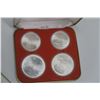 Image 2 : 4 Sterling Silver 1976 Olympic Coins - 2x $5, 2x $10