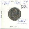 Image 1 : 1924 UNC Silver 5¢