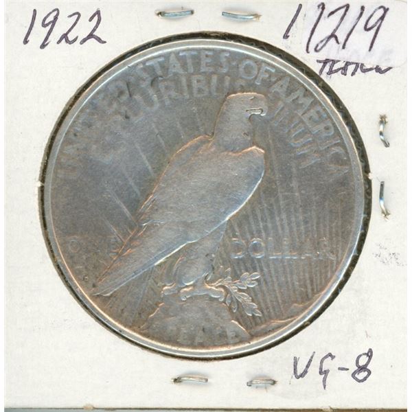 1922 - US Peace Dollar