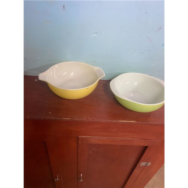 2 - Pyrex Bowls 8.5in. Each