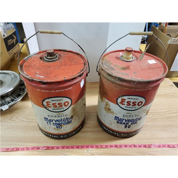 2 ESSO PAILS W/ LIDS