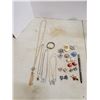 Image 1 : ziploc bag of vintage costume jewelry -necklaces, clip on earrings, brooches
