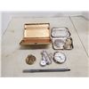 Image 1 : ziploc bag w/ watches, cigarette holder, coin holder