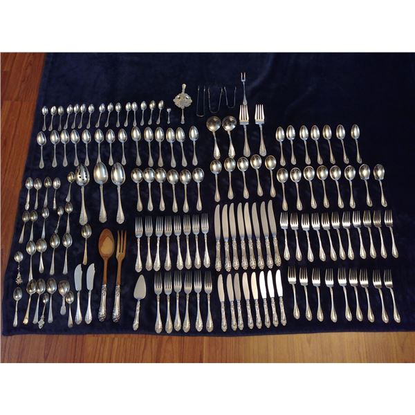 Sterling Silver Northumbria Normandy Rose Flatware Set