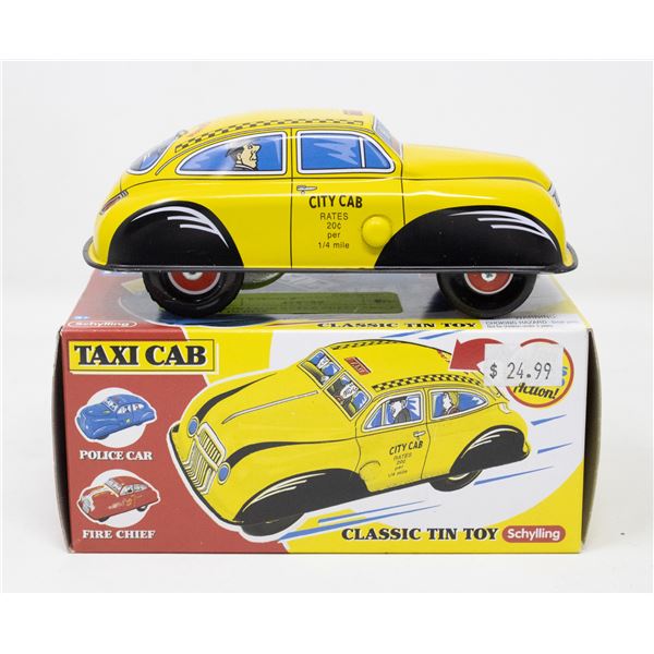 TIN VINTAGE STYLE PRESS AND GO CAR IN BOX