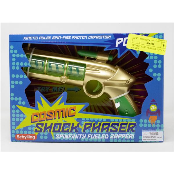 RETRO COSMIC BLASTER TOY LIGHT UP GUN