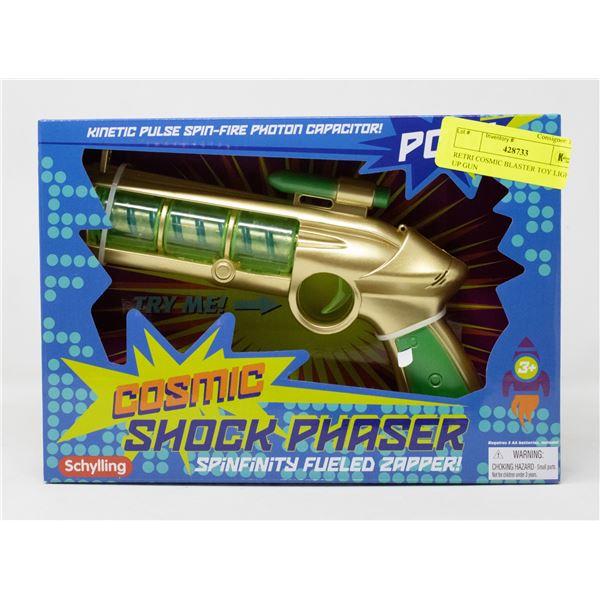 RETRO COSMIC BLASTER TOY LIGHT UP GUN