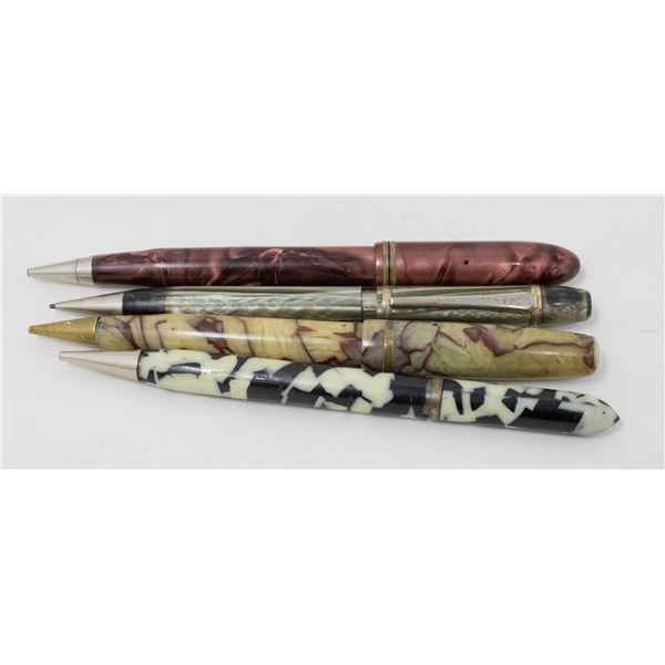 LOT 4 ANTIQUE FOUNTAIN PENS AND PENCILS