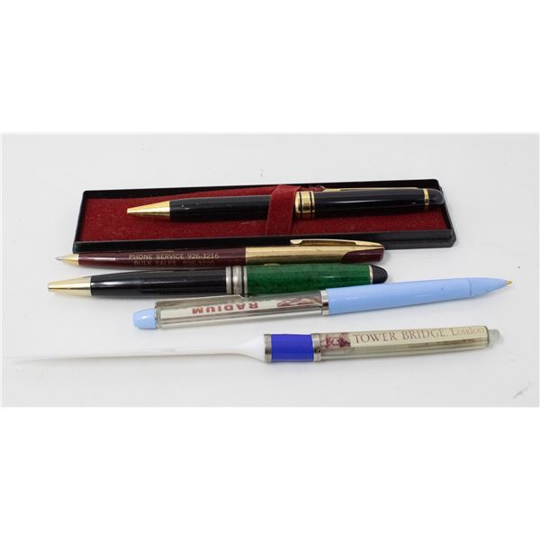 LOT 5 ASSORTED VINTAGE PENS