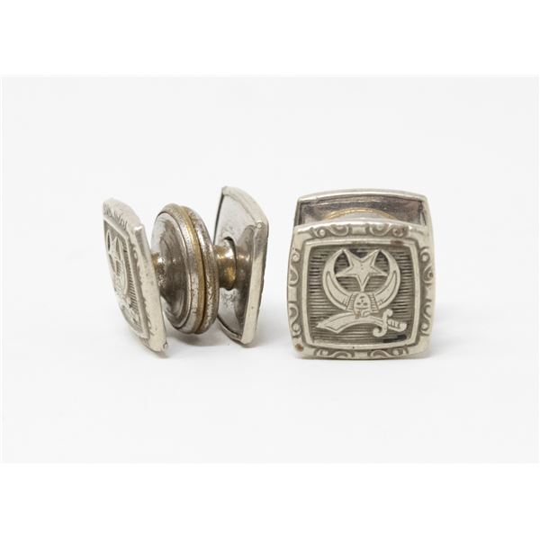 PAIR ANTIQUE MASONIC SHRINE CUFFLINKS