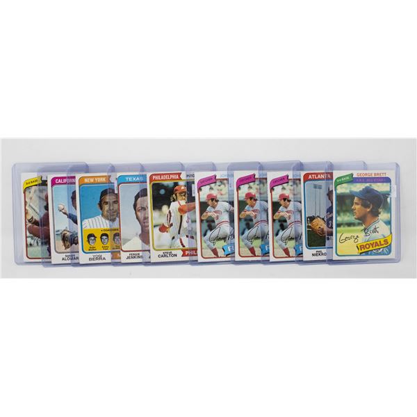 LOT OF 10 ASSORTED 1980S STAR BASEBALL CARDS