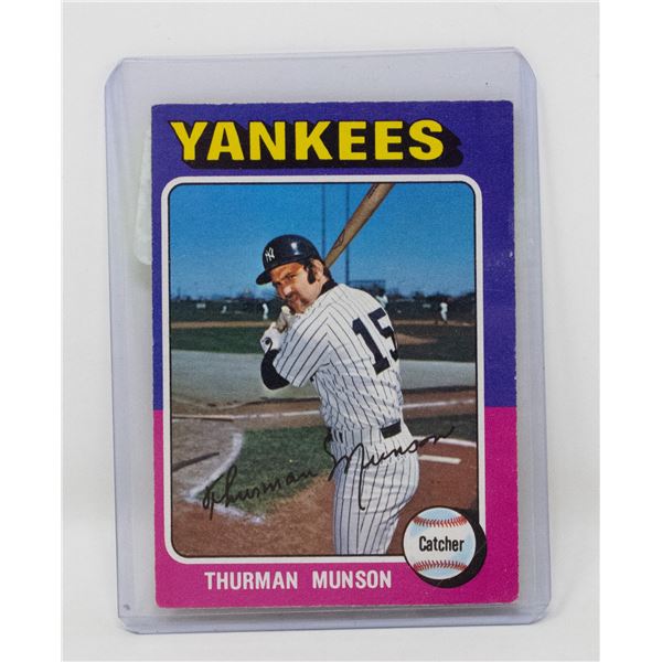 1975 THURMOND MUNSON BASEBALL CARD