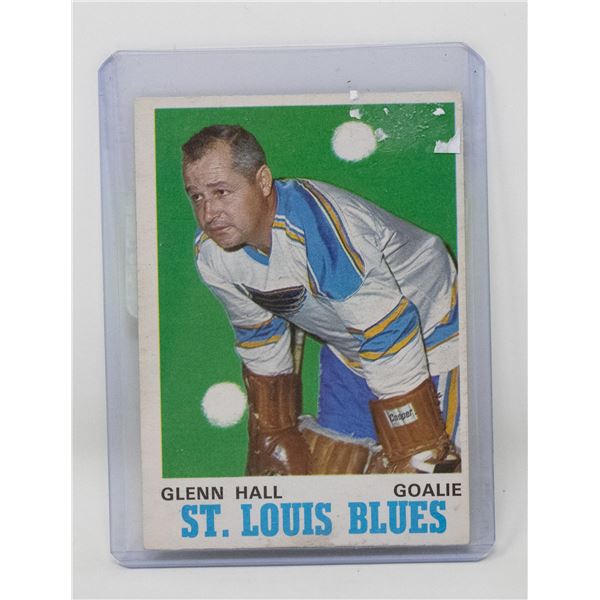 1971 OPC GLENN HALL HOCKEY CARD