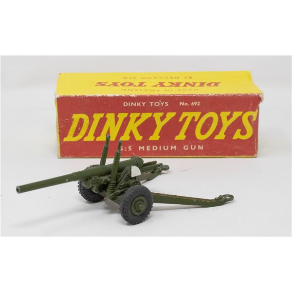 1950S DINKY TOYS MED GUN IN BOX