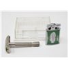 Image 1 : 1950S GILLETTE SAFETY RAZOR AND LIGHTER IN CASE