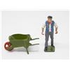 Image 1 : 1930S DINKY TOY MAN WITH WHEEL BARROW