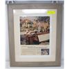 Image 1 : 1850S JOHNSON SEAHORSE ADVERTISING FRAMED