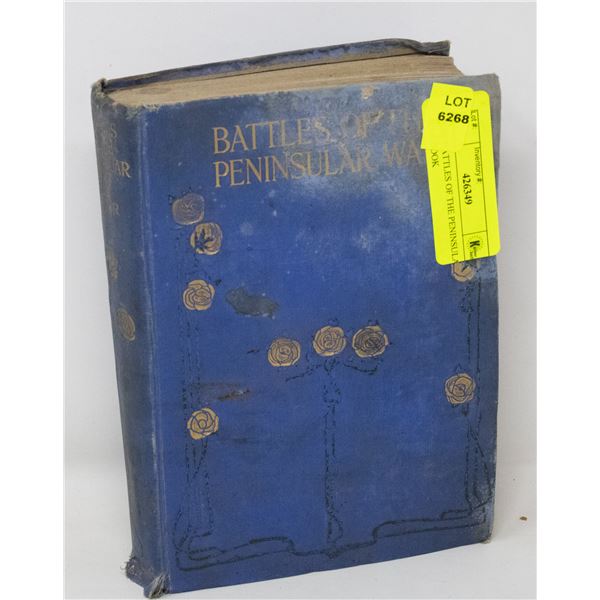 1800S BATTLES OF THE PENINSULAR WAR BOOK