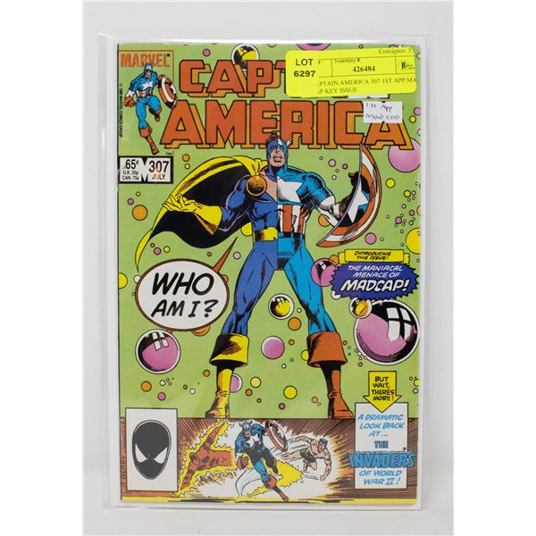 CAPTAIN AMERICA 307 1ST APP MAD CAP KEY ISSUE