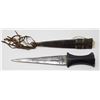 Image 1 : ANTIQUE AFRICAN DAGGER W LEATHER SHEATH