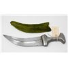 Image 1 : ANTIQUE ARABIAN DAGGER W GREEN FELT SHEATH