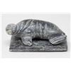 CARVED INUIT SEAL STATUE ON BASE SOAPSTONE