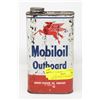 VINTAGE MOBIL OUTBOARD MOTOR OIL CAN