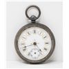 SOLID SILVER CASED ANTIQUE POCKET WATCH AS IS