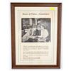Image 1 : 1926 CANADIAN SOCIAL HYGIENE POSTER FRAMED LARGE