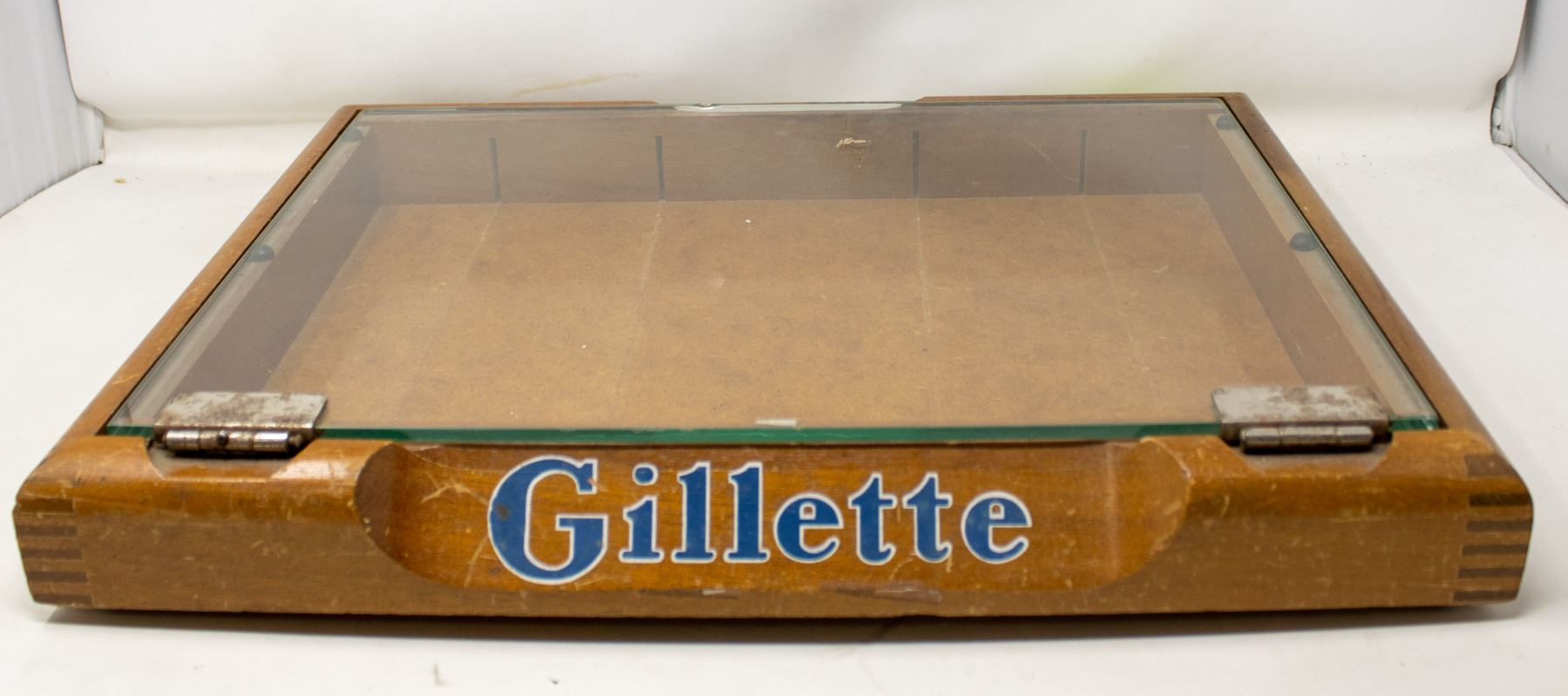ANTIQUE GILLETTE RAZOR COUNTER DISPLAY CASE