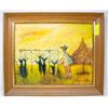 Image 1 : ANNA KATZ ORIG PAINTING FRAMED MEXICO THEME 1950S