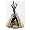 Image 1 : INDIGENOUS MADE TEE PEE HAND PAINTED WITH LEATHER