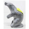 Image 1 : STANDING BEAR CARVED SOAPSTONE INUIT STATUE