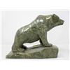 Image 1 : LARGE BEAR CARVED SOAPSTONE INUIT STATUE CHIPPED